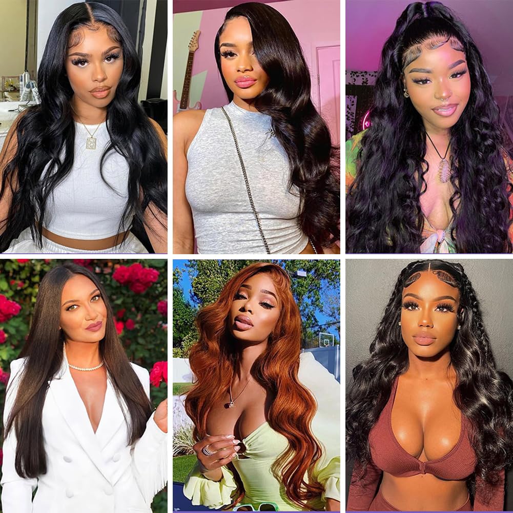 Fopeela 12A Body Wave Bundles Human Hair 1 Bundle 22 Inch 100% Unprocessed Brazilian Virgin Body Wave Human Hair Bundles for Women Natural Black