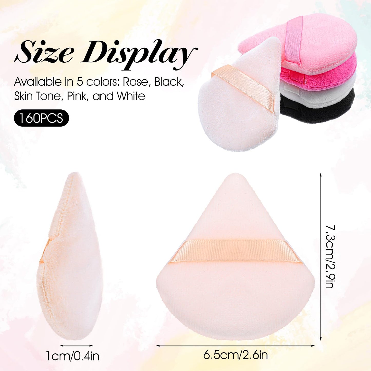 160 PCS Soft Dual-Use Makeup Sponge