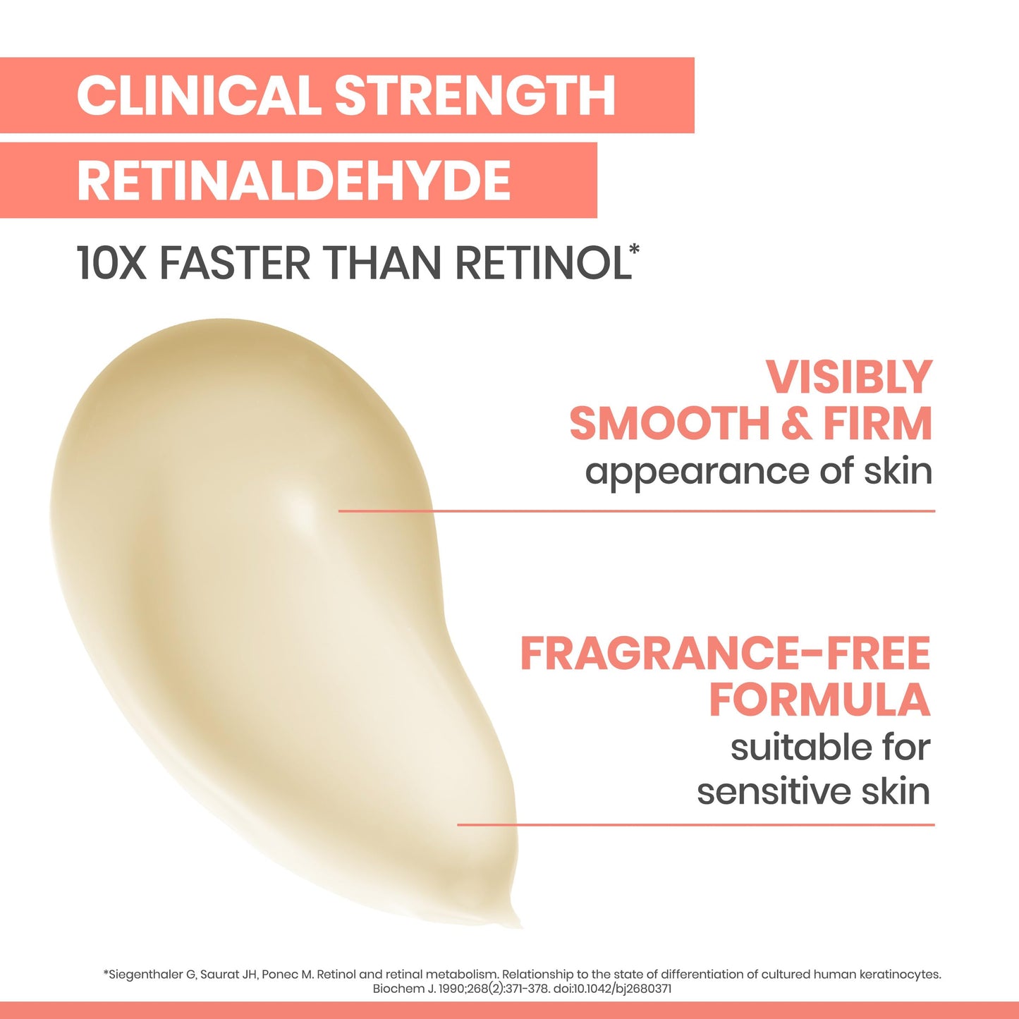 Avène Retrinal 0.1% Intensive Multi-Corrective Cream, Retinal Face Cream Formulated with Retinaldehyde, Niacinamide & Hyaluronic Acid, Anti-aging Cream Visibly Reduces Wrinkles & Fine Lines, 0.5 Fl Oz