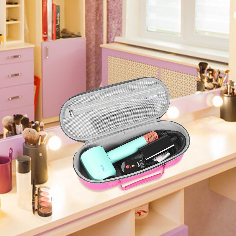 RLSOCO Travel Case for Dyson Supersonic/Supersonic Nural Hair Dryer & Dyson Airwrap/Airwrap i.d./Airwrap Co-anda2x Multi-Styler, Storage Hair Dryer/Airwrap Only for easy travelling (Pink)