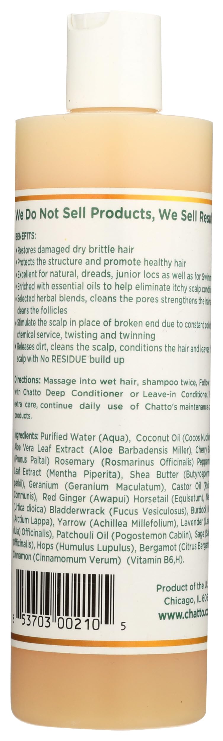 Chatto, Shampoo Residue Free, 12 Ounce