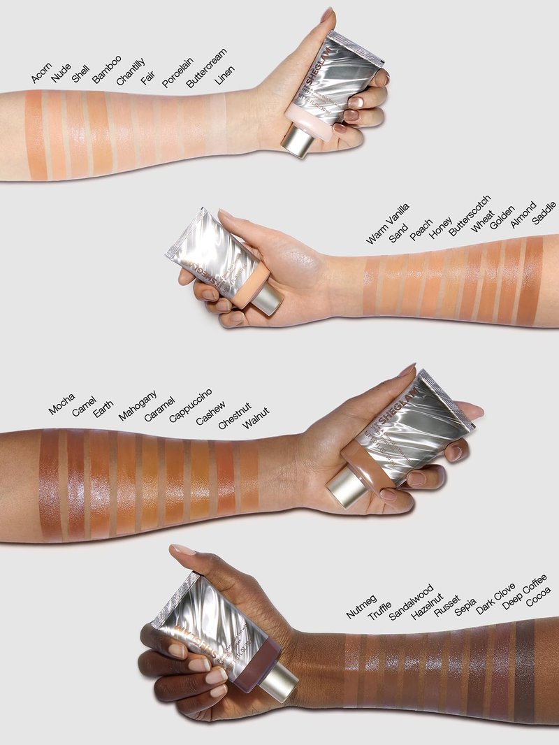 SHEGLAM Dew & Done Skin Tint with SPF20 Light-medium Coverage Foundation Evens Skin Tone-Shell