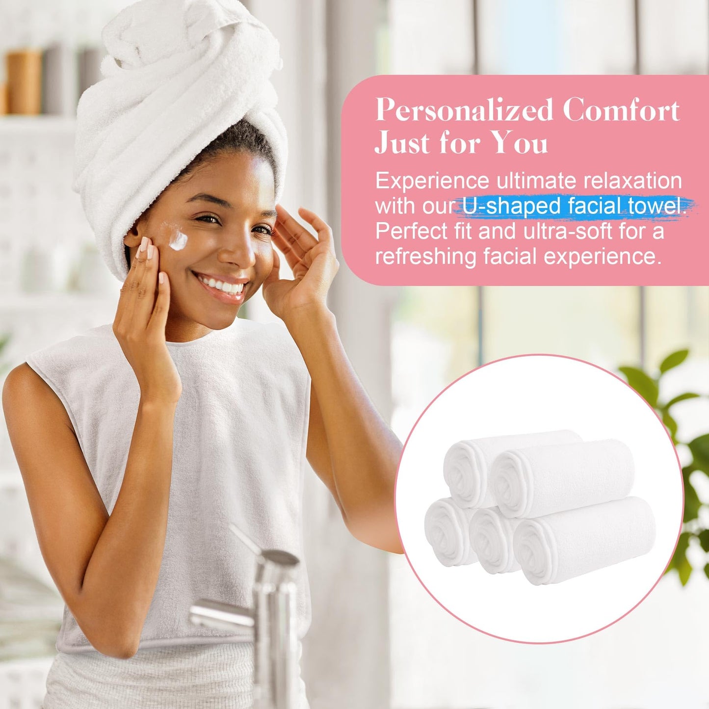 BREENHILL 6 Pack Facial Towels for Estheticians Soft, Spa Towels for Facial, Comfortable Extra Thick Massage Face Towels, Professional Esthetician Equipment