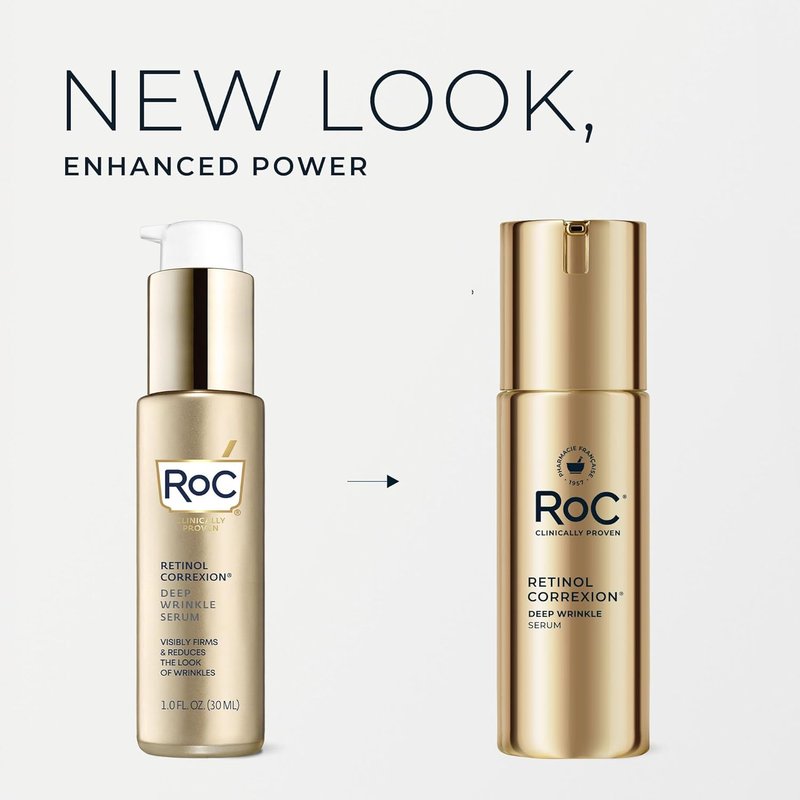 RoC Retinol Correxion Deep Wrinkle Face Serum - Anti-Aging Treatment with Ascorbic Acid | 1 Oz