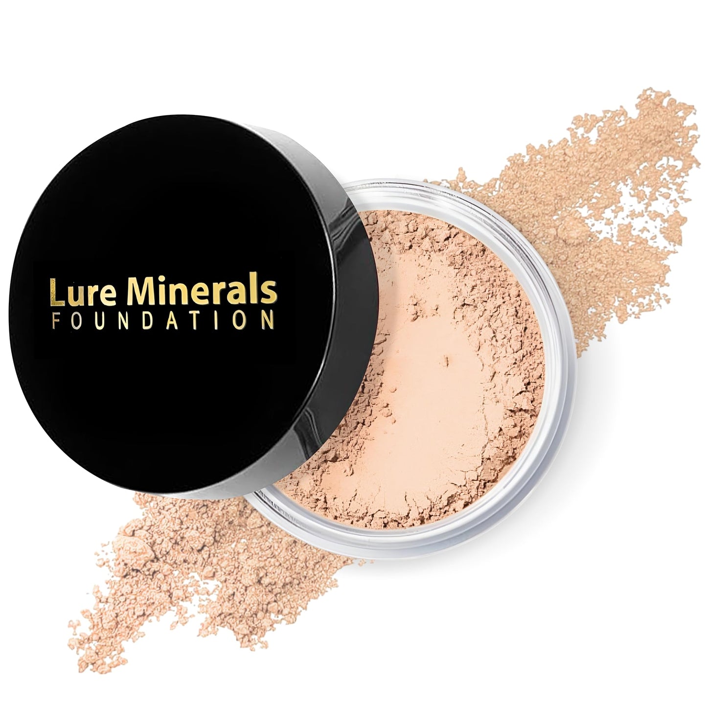 Lure Minerals Foundation Loose Powder 8g Sifter Jar- Choose Color,free of Harmful Ingredients (Compare to Bare Minerals (Fairly Light -Matte 8 grams)