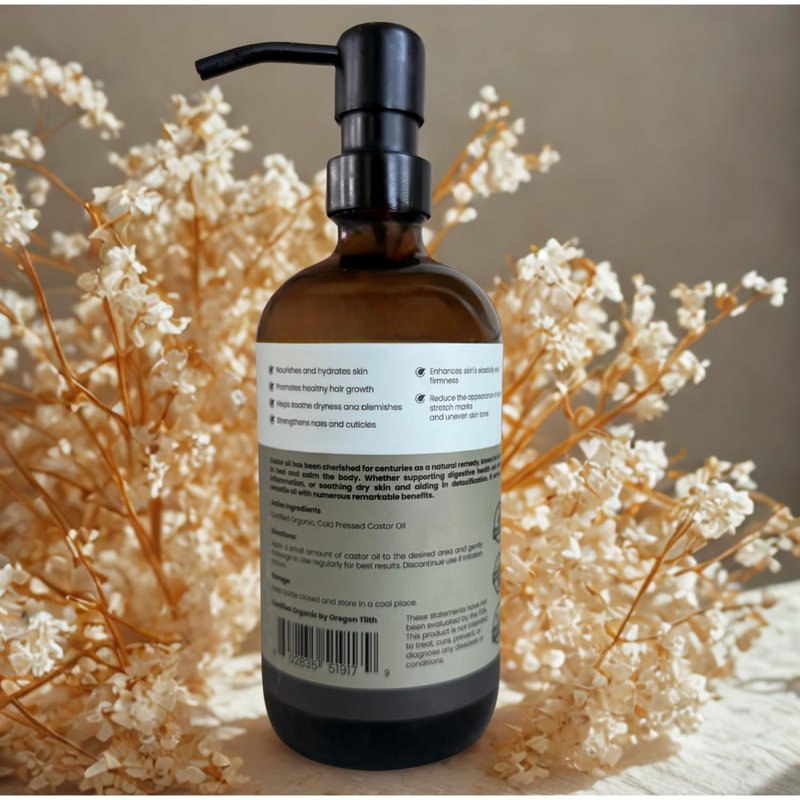 Castorganics USDA Organic, Cold Pressed, Hexane Free, Castor Oil - 16oz