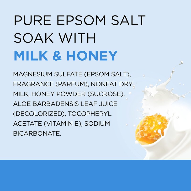 Dr Teal's Epsom Salt Soaking Solution, Soften & Nourish with Milk and Honey, 48 Oz (Packaging May Vary) (Pack of 2)