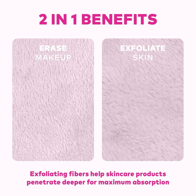 MakeUp Eraser 7-Day Set - Effortlessly Remove All Makeup with Water | Silver Infused, 7ct