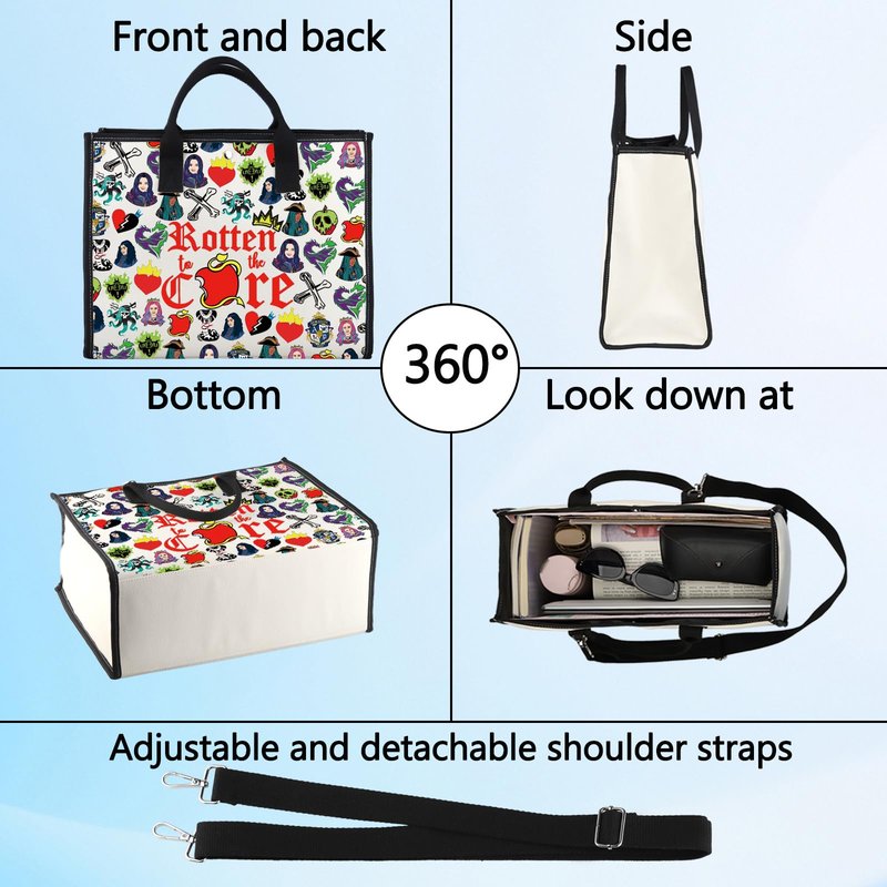 LEVLO Jay Cosmetic Make Up Bag Carlos Fans Gift Rotten to the Core Mal Makeup Zipper Pouch Bag Jay & Mal Movie Merch (Core LT)