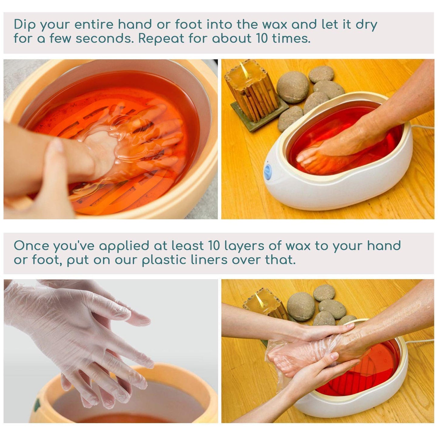 Paraffin Wax Bath Gloves and Booties, Segbeauty Snug Elastic Opening Insulated Mitts and Cozies for Hands and Feet, Paraffin Wax Bath Liners, Wax Bath thera-py, Wax Care treat-ment
