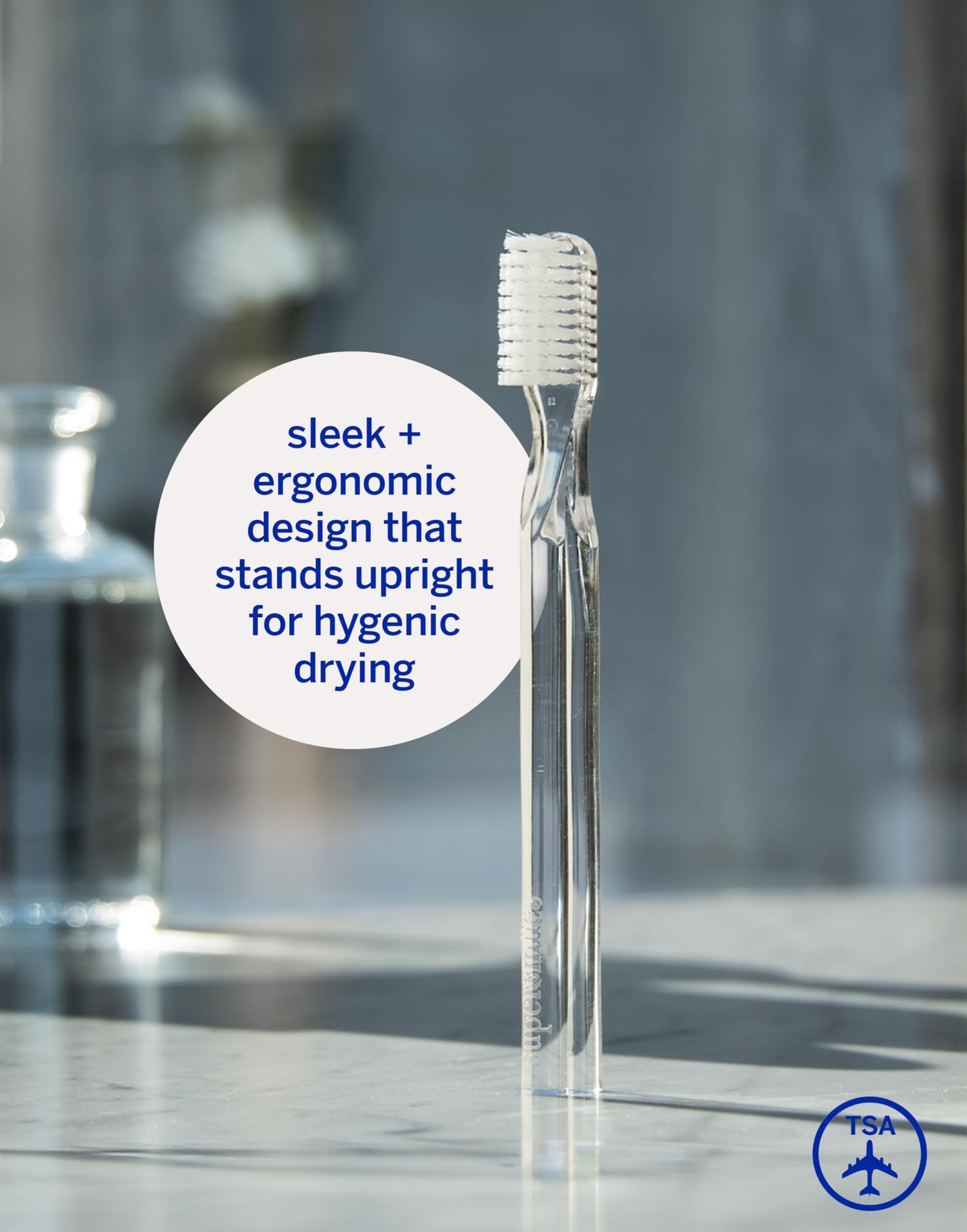 Supersmile New Generation Toothbrush, Clear, 2 Pack Toothbrush, Patented 45° Angled Soft Bristle Toothbrush with DuPont® Bristles, Ergonomic Handle, Safe for Veneers