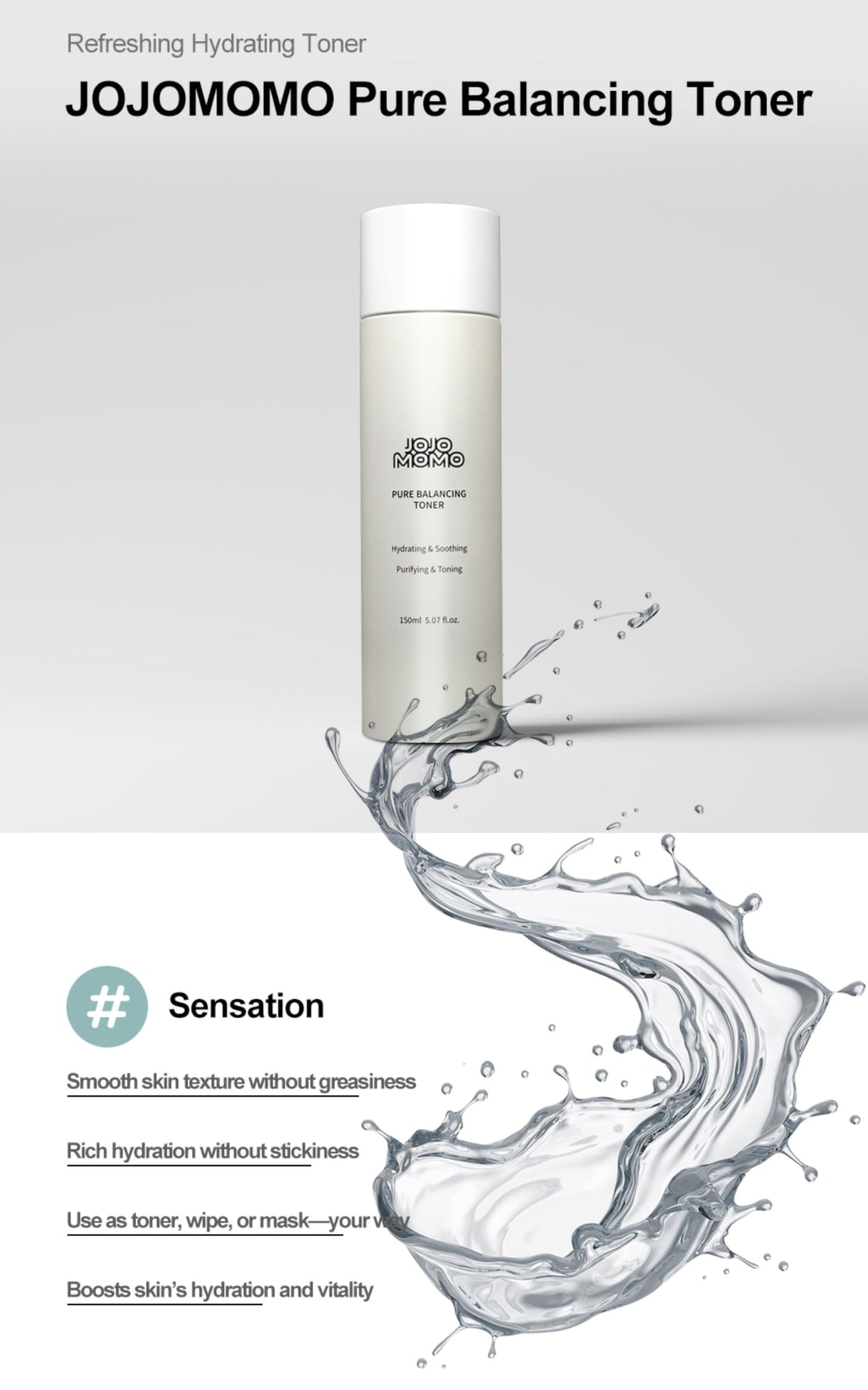 Pure Balancing Toner, 150ml – Gentle K-Beauty Facial Toner for Hydration and Makeup prep. Soothes, refreshes, and purifies Skin.