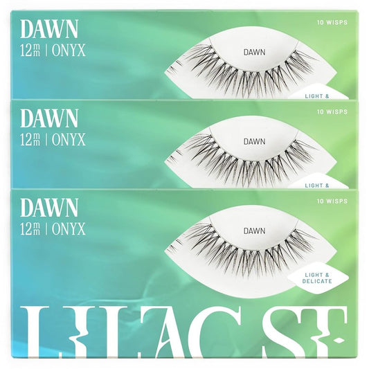 Dawn Natural Faux Eyelash Clusters - 12mm DIY Lash Extensions | Lightweight, Lifelike & Cruelty-Free - 3 Pack