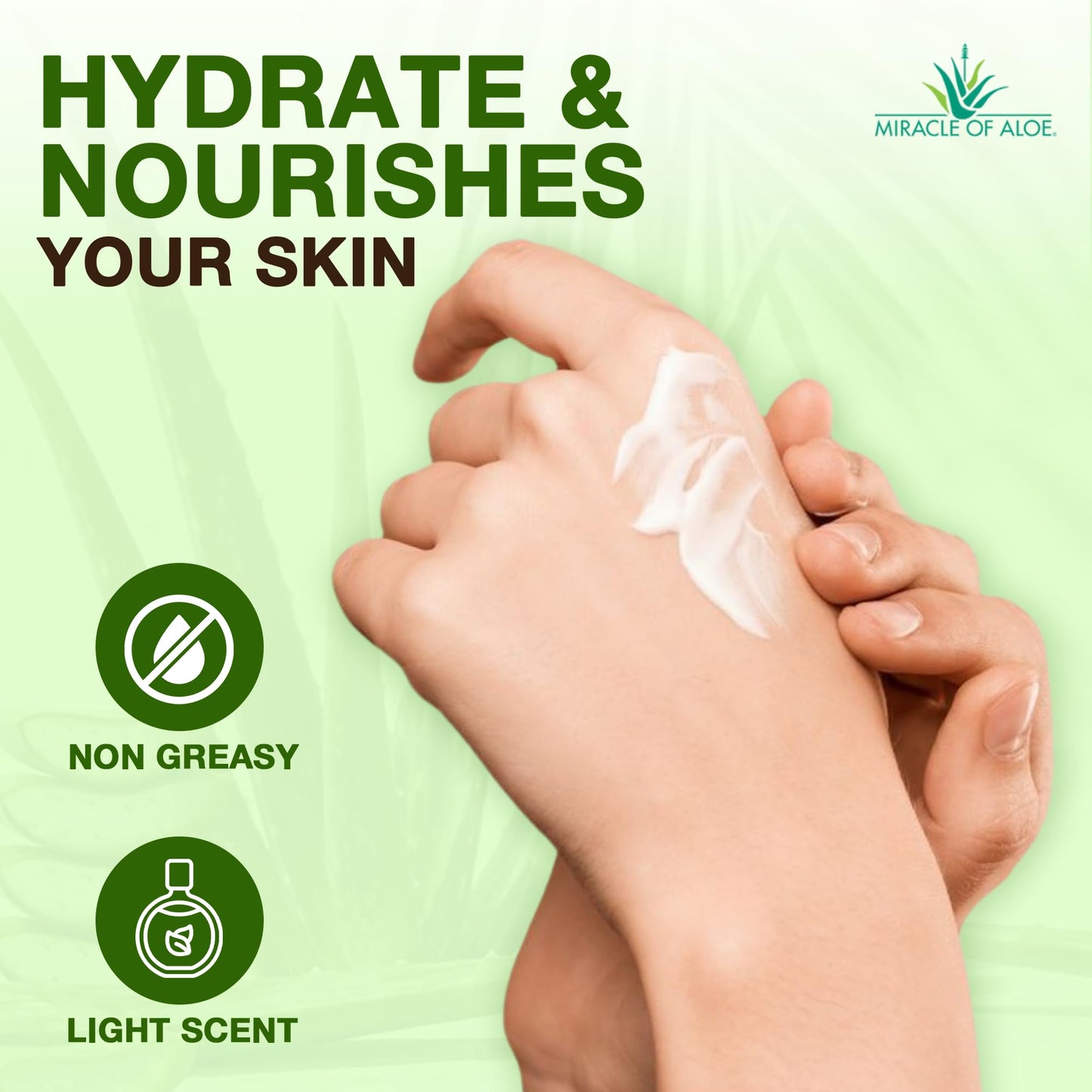 Miracle Hand Repair Cream for Dry Cracked Hands 1 oz Best Healing Hand Cream with 60% Aloe Vera - Non-Greasy Moisturizer for Working Hands - Fast Absorbing Lotion for Extremely Dry Skin (3-Pack)