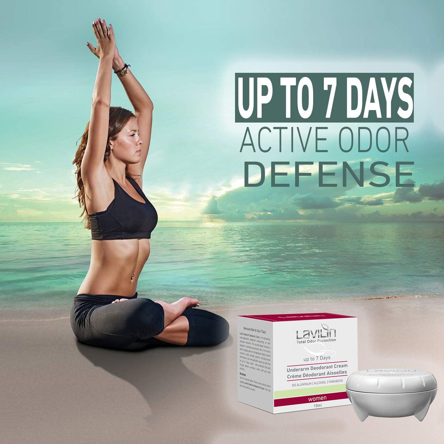 LAVILIN Underarm Deodorant Cream For Women - Up to 7-Days Protection – The Ultimate and Different Way to Prevent Unpleasant Odors – Alcohol, Paraben & Aluminum Free