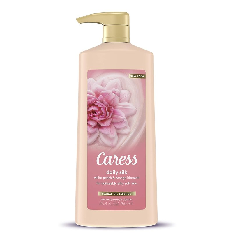 Caress Hydrating Body Wash - Silky Soft Skin with Silk Extract & Floral Oil | 25.4 oz