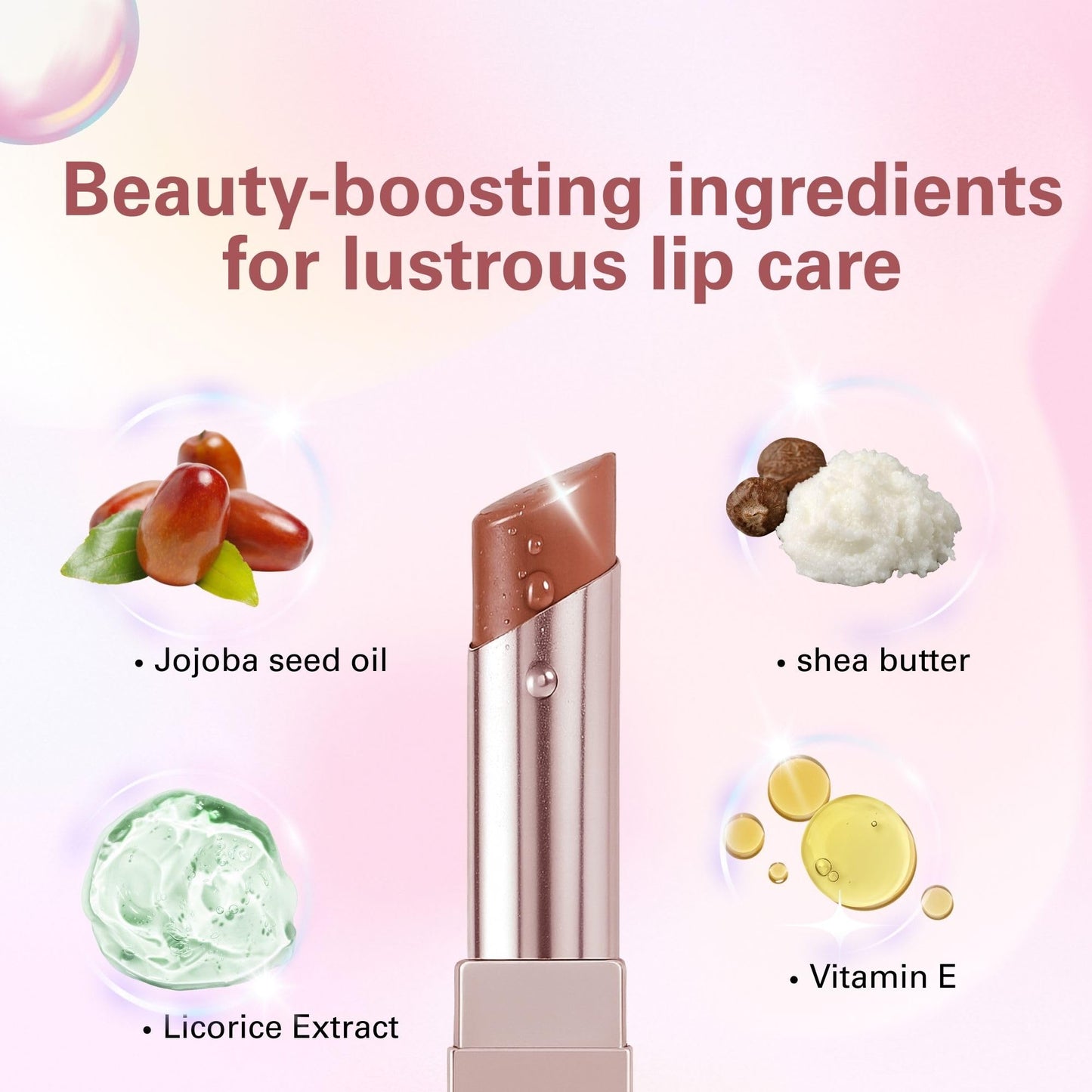 Daisy Doll Lip Stealer 3-in-1 Juicy Lip Stain+ Lip Oil for Women for Hydrating Lip Balm & Tinted Lip Gloss with Vitamin E & Shea Butter, Moisturizing Lip Gloss, Red-Brown Lipstick, Made in Japan