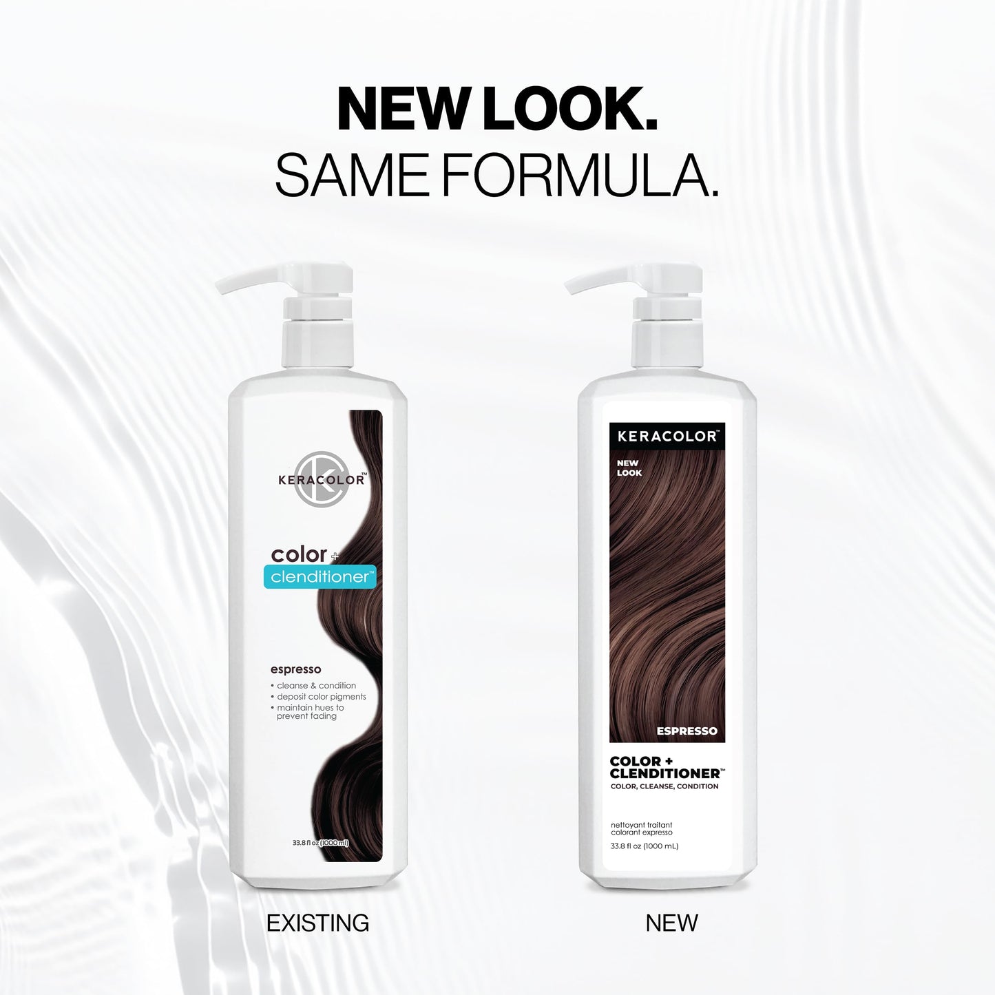 Keracolor Clenditioner ESPRESSO Hair Dye - Semi Permanent Hair Color Depositing Conditioner, Cruelty-free, 33.8 Fl Oz