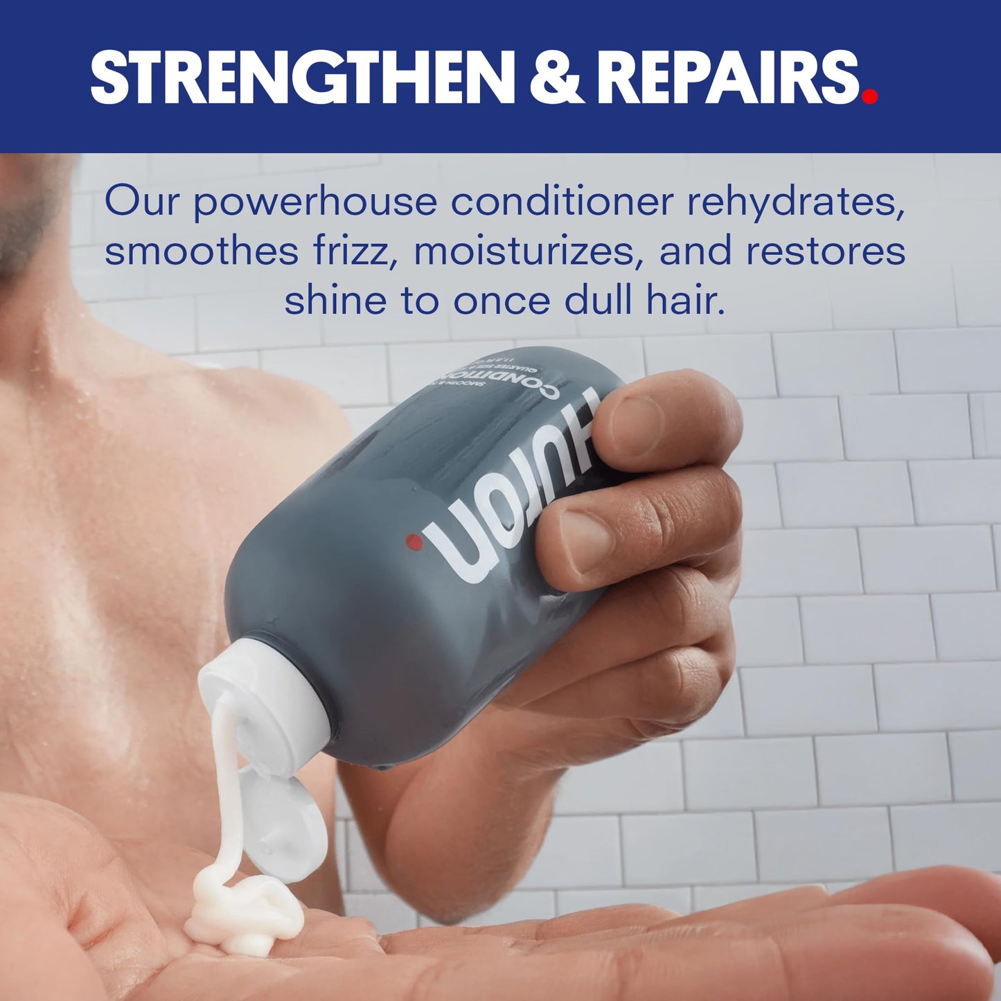 Huron Conditioner for Men and Women, Strengthening Conditioner with Citrus + Juniper + Greens Scent, & Moisturizing Hair Treatment, Phthalate-Free, Non-Toxic Clean Ingredients, 11.8 fl oz (Pack of 2)
