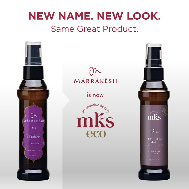 MKS eco Oil, High Tide - 2 fl oz - Hair Styling Elixir - Moroccan Argan Oil, Hemp Seed Oil - Moisturize & Nourish Hair, Control Frizz, Increase Smoothness - Vegan & Cruelty Free