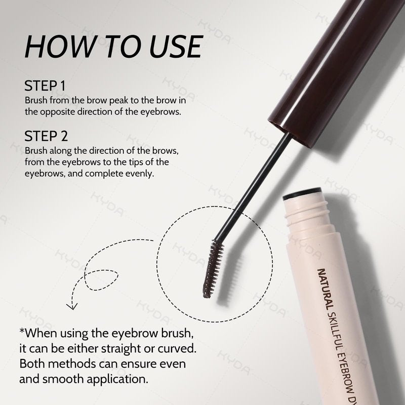 KYDA 2 Pcs Rose Brown Tinted Eyebrow Gel, Ultra-Fine Brush Tinted Brow Cream, Waterproof Smudgeproof Eyebrow Mascara, Long Wear, Pink Brow Makeup without Clumping, Korean Eyes Makeup