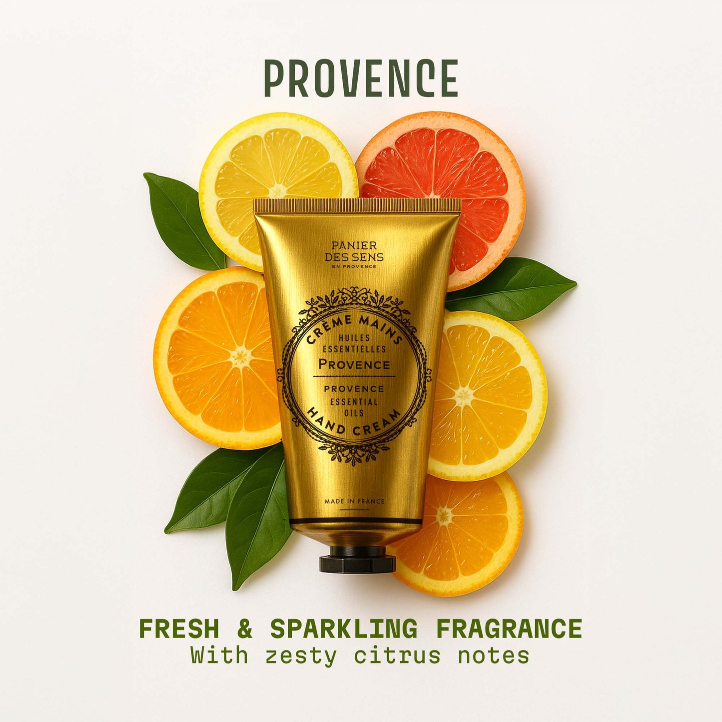 Panier des Sens Provence Citrus Hand Soap & Hand Cream Set, 16.9 + 2.5 fl oz