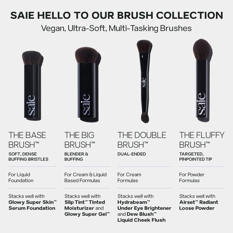 Saie The Big Liquid Foundation Brush - Soft, Multi-Use Makeup Brush for Buffing, Blending & Building - Made with Cruelty-Free, Synthetic Bristles & Creates a Seamless Finish (1 Count)