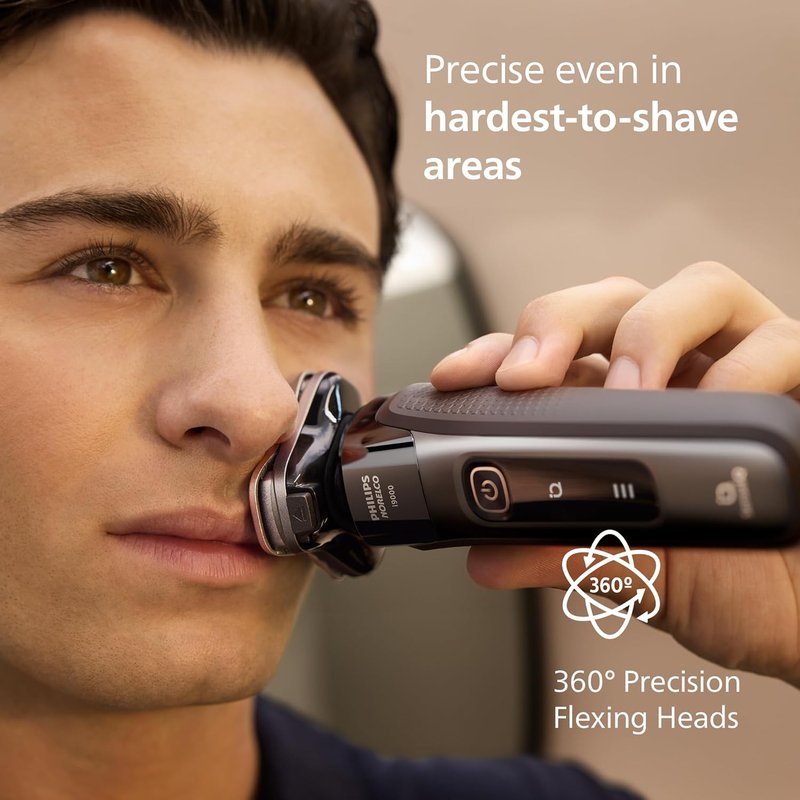 Philips Norelco Shaver i9000 - Wet & Dry Electric Shaver with SenseIQ Technology | Triple Lift & Cut System, Black