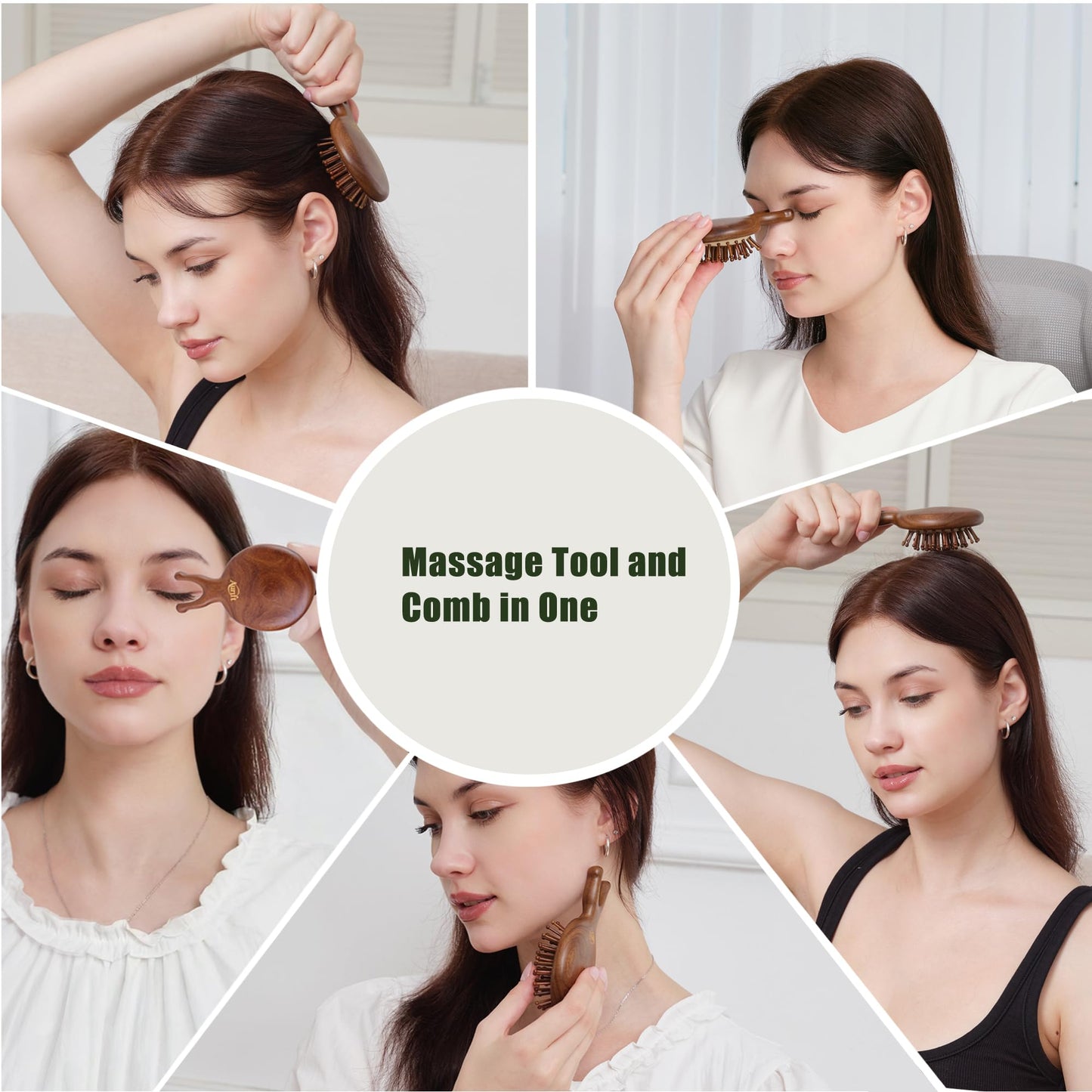 Mother’s Day Gift for Mom – Wooden Scalp Massager Brush & Comb Set, in Premium Gift-Ready Box – Natural Wood Head Massage Tool for Stress Relief, Relaxation & Self Care Gift for Women