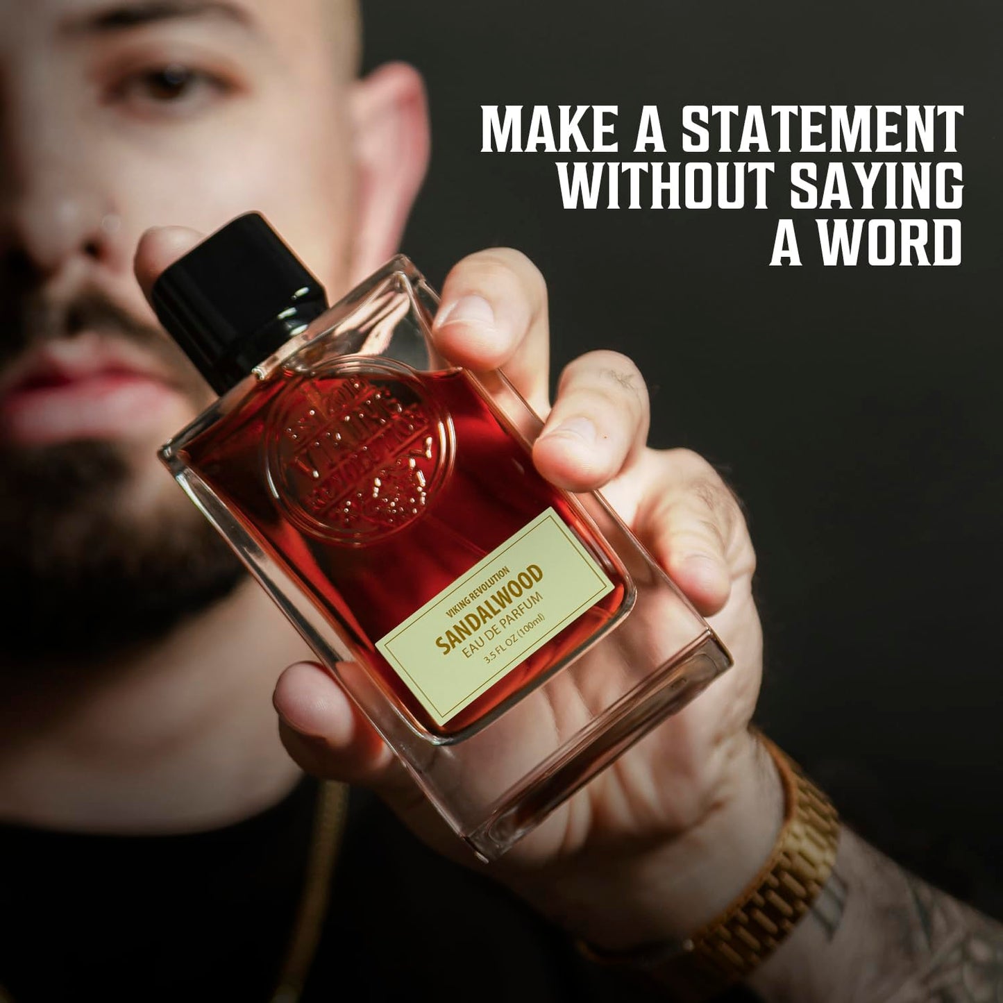 Sandalwood Cologne for Men - Woody Eau de Parfum with Cedar, Cypress & Vanilla | 3.5 Fl Oz Gift