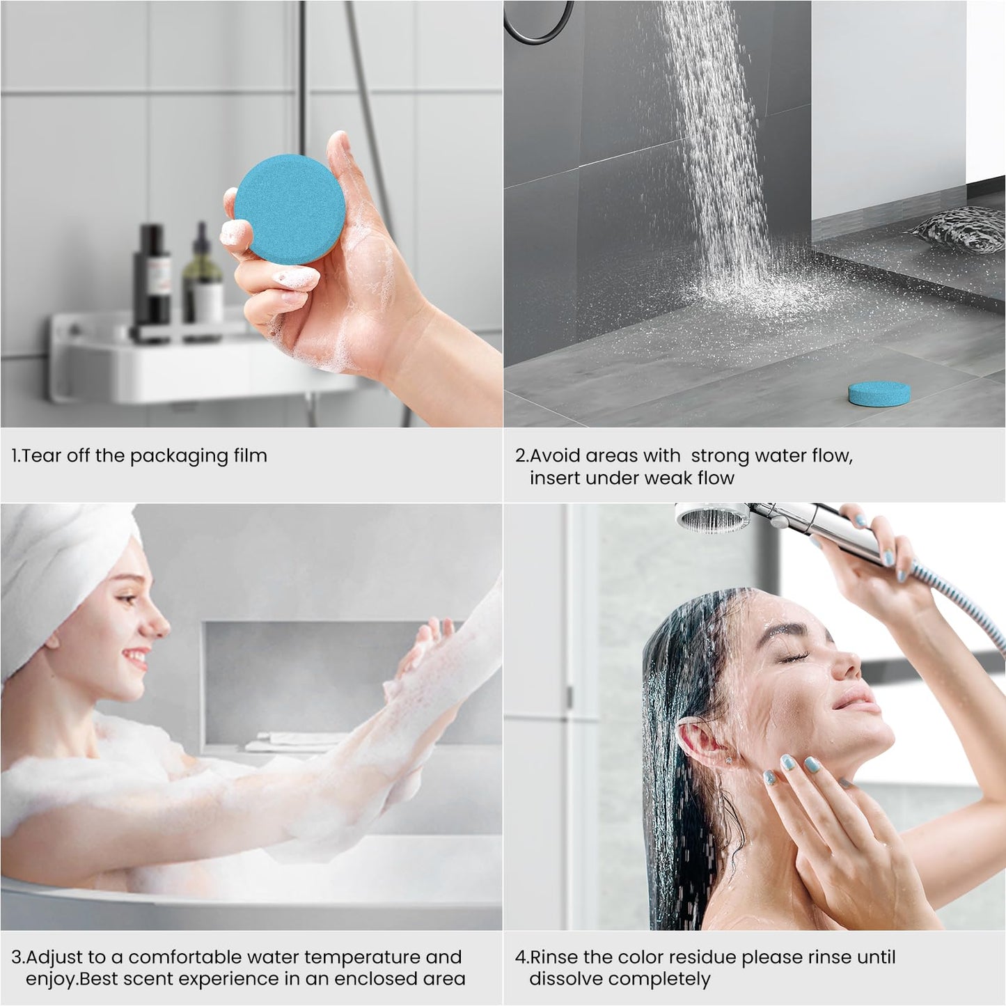 ZIAKEAU Shower Steamers Aromatherapy 16 Packs Christmas Gifts for Women Shower Bombs Relaxation Gifts for Women Shower Essentials Ideal Self Care & Stress Relief Gifts
