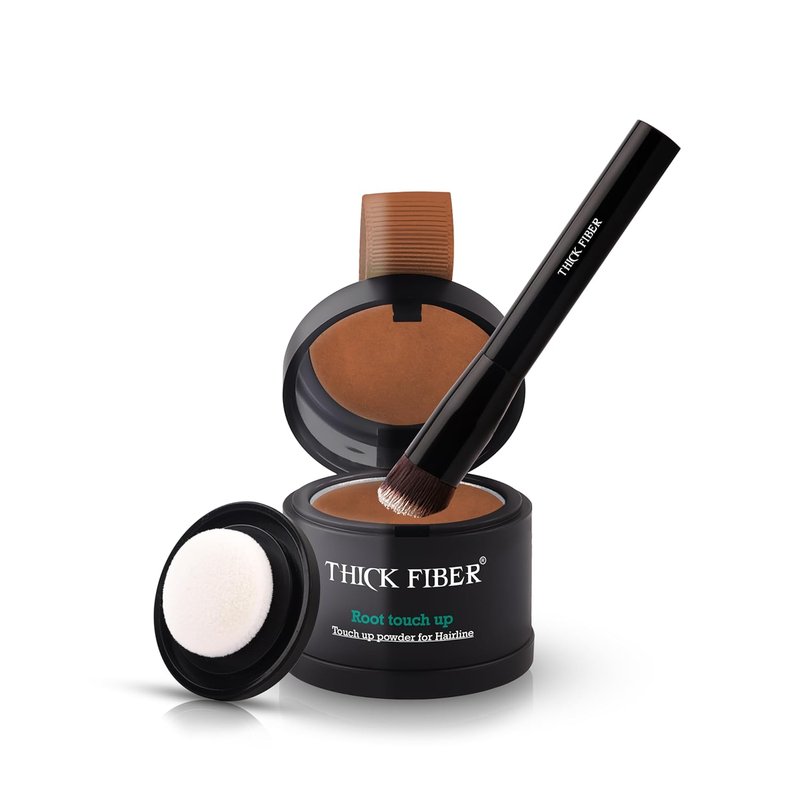 Root Touch Up Set - Hairline Concealer for Thin Hair | Water & Sweat Resistant, Medium Golden Brown
