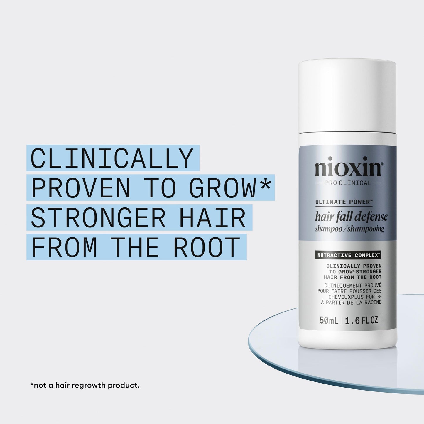 Nioxin Hair Fall Defense Ultimate Power Shampoo | Visibly Less Hair Loss | For Thicker and Stronger Hair | 1.6 Fl Oz | 50mL