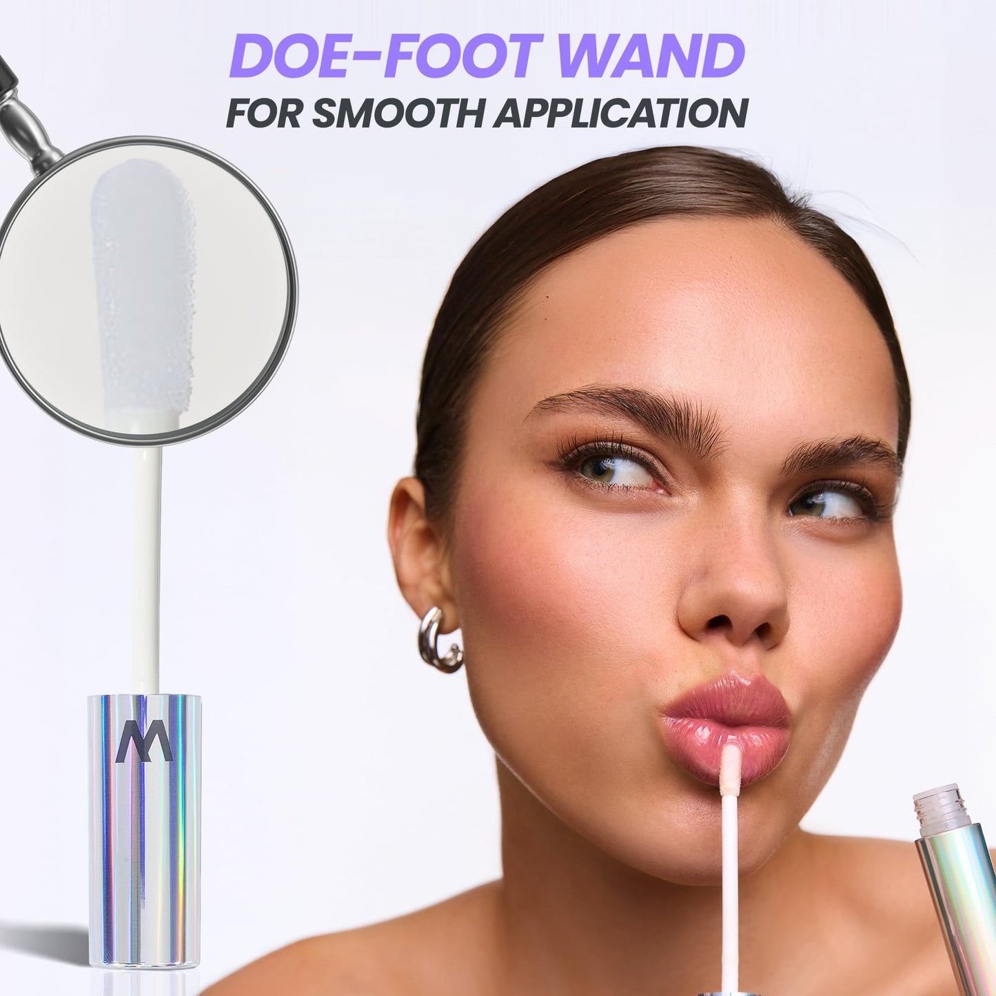 Wonderskin Lip Gloss – Wonder Blading Top Gloss, Hydrating High Shine Lip Makeup (Clear Shine)
