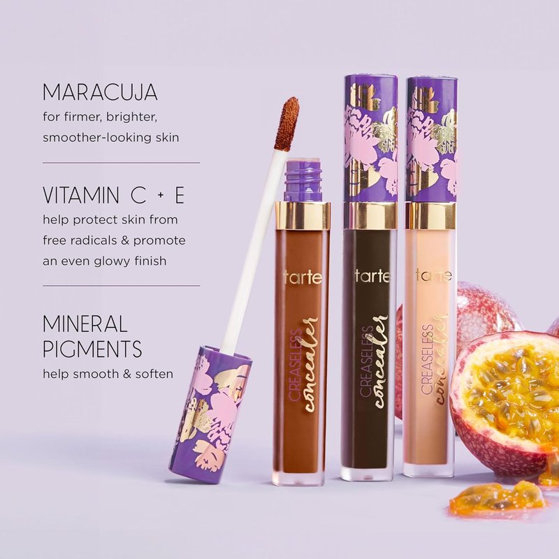 Tarte Maracuja Creaseless Full-Coverage Concealer - Waterproof, Hydrating Formula for Dark Circles & Blemishes | Vegan, Cruelty-Free