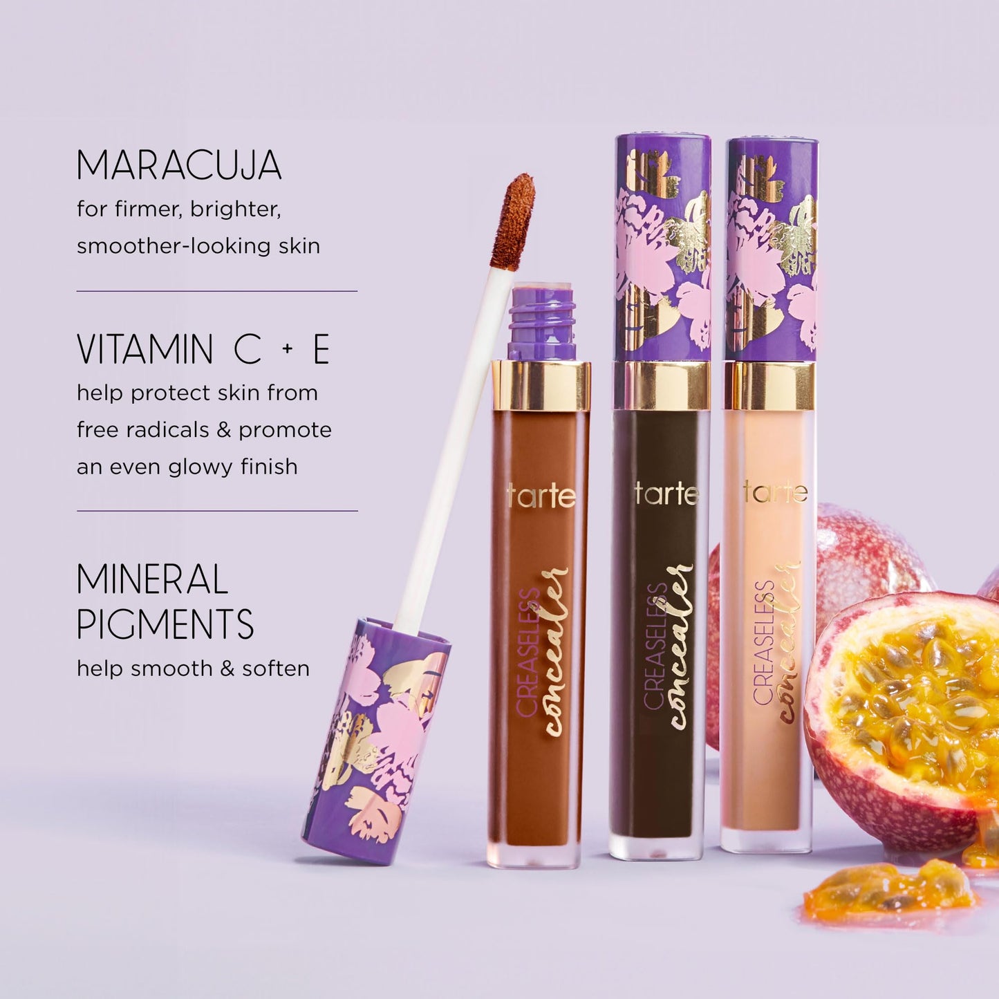 tarte maracuja creaseless full-coverage concealer – Waterproof Longwear with Vitamin C to Hydrate look of Dark Circles, Blemishes & Discoloration, Vegan & Cruelty-Free, full size, medium