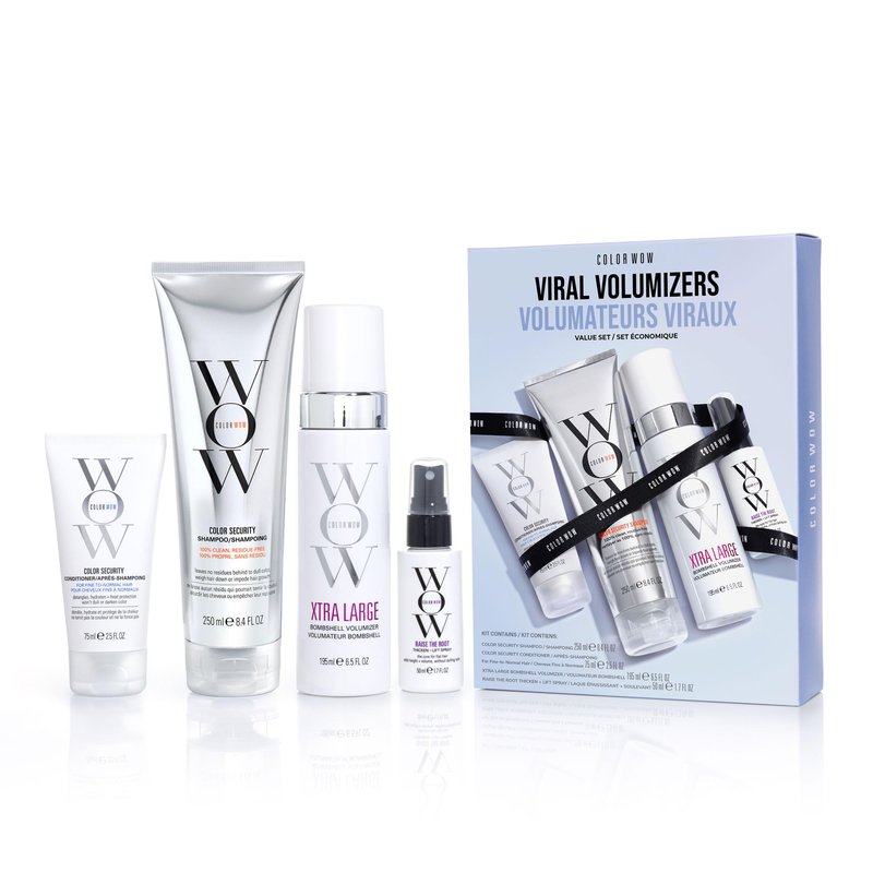 COLOR WOW Viral Volumizers Hair Styling Kit with Shampoo, Conditioner and Root Lift Spray