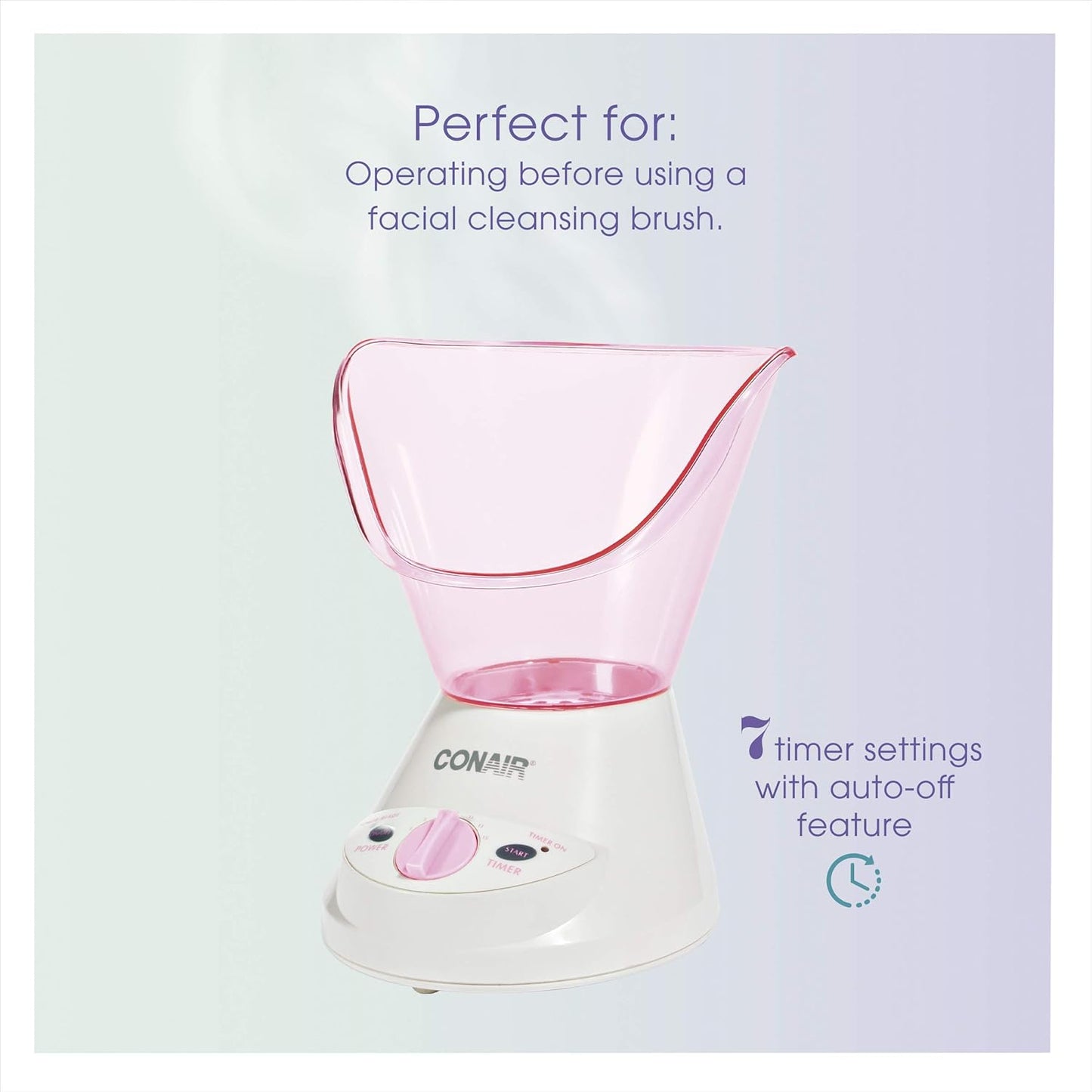 True Glow Facial Steamer - Gentle Mist Moisturizing System with Cleansing Brush | Spa Quality Skincare