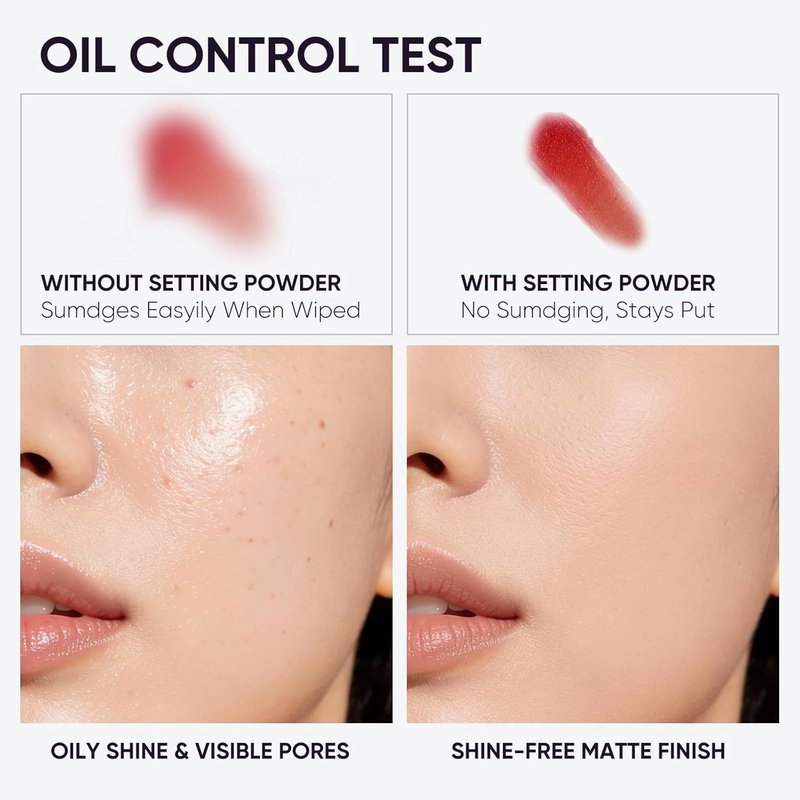 Aqua Setting Powder - Translucent Face Powder with 45% Water Essence | Hydrating Matte Finish, Blurs Pores & Brightens Skin