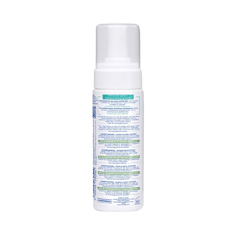 Mustela Stelatopia Foam Shampoo for Eczema-Prone Baby Skin - Natural Avocado & Sunflower Oil | 5.07 fl. oz.