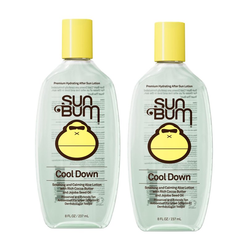 Sun Bum Cool Down Aloe Vera Gel - Vegan After Sun Care to Soothe and Hydrate Sunburn - 8 oz (2 pack)