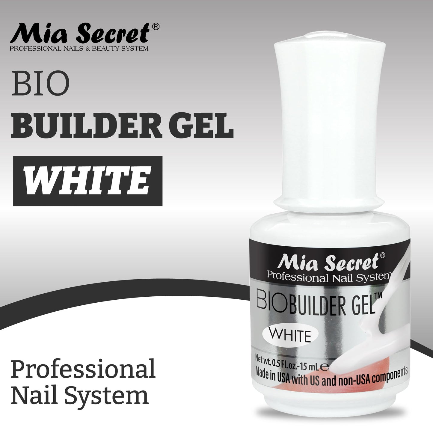 Mia Secret Bio Builder Gel - 0.5 fl oz. (White)