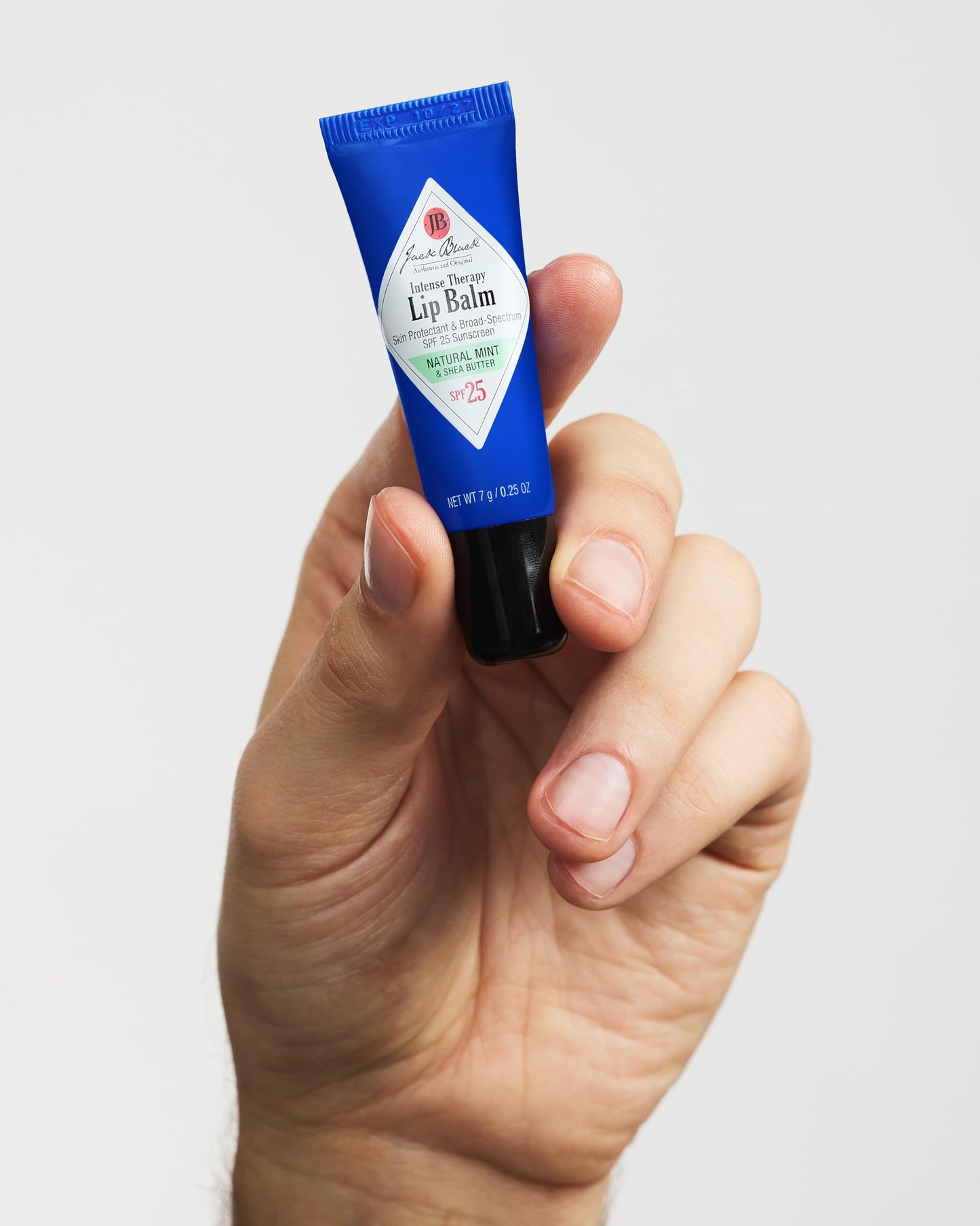 Jack Black Intense Therapy Lip Balm, 0.25-Oz. Trio – SPF 25 Sun Protection, Lip Moisturizer, Hydrating Lip Balm with SPF, Lip Sunscreen to Relieve Dry, Chapped Lips