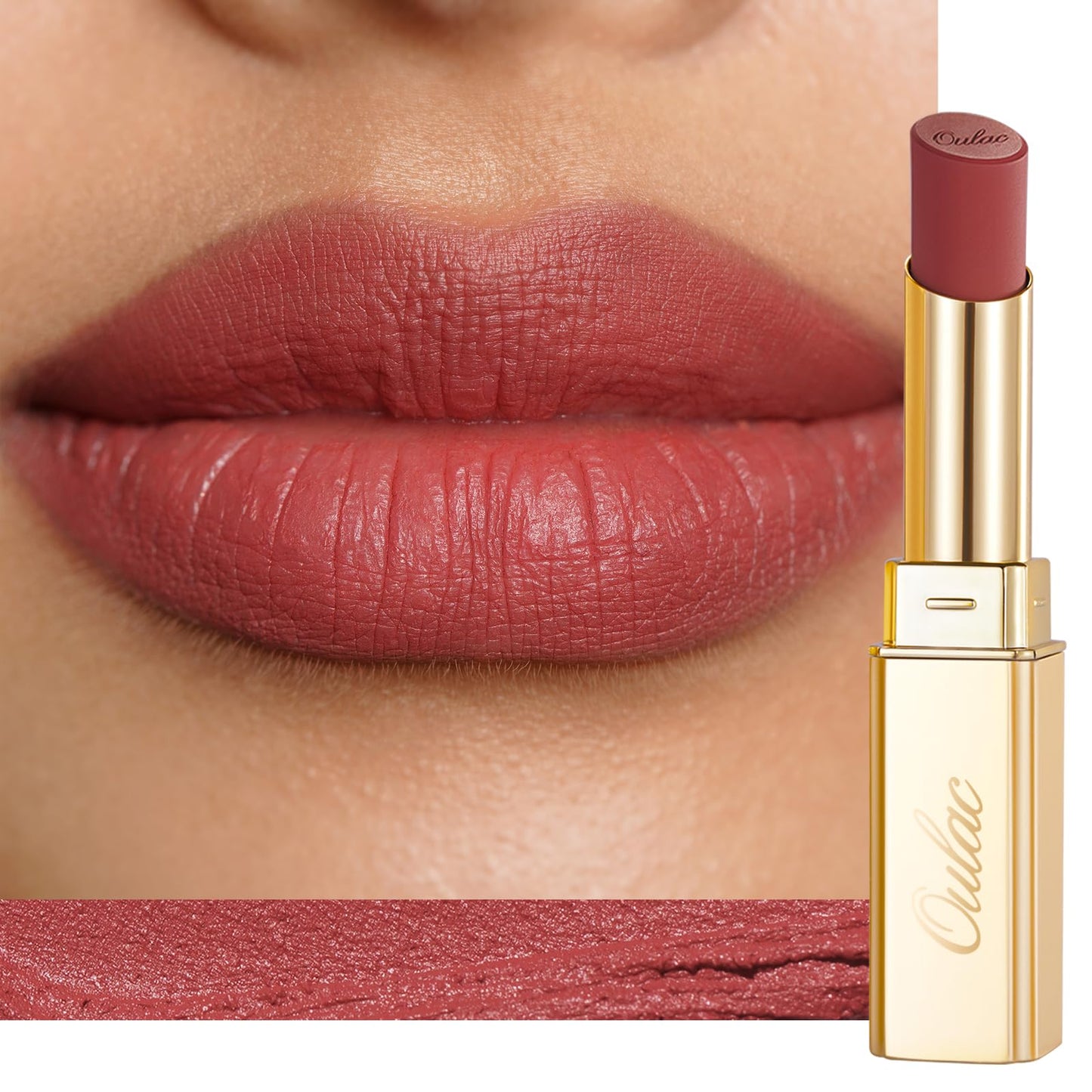 Oulac Nude Matte Lipsticks for Women Set, Silky Velvet Matte Lipstick, Soft Smooth Texture, High Impact Lip Color, Not Dry Lightweight Formula Infused with Vitamin E, Vegan RM02+04+06
