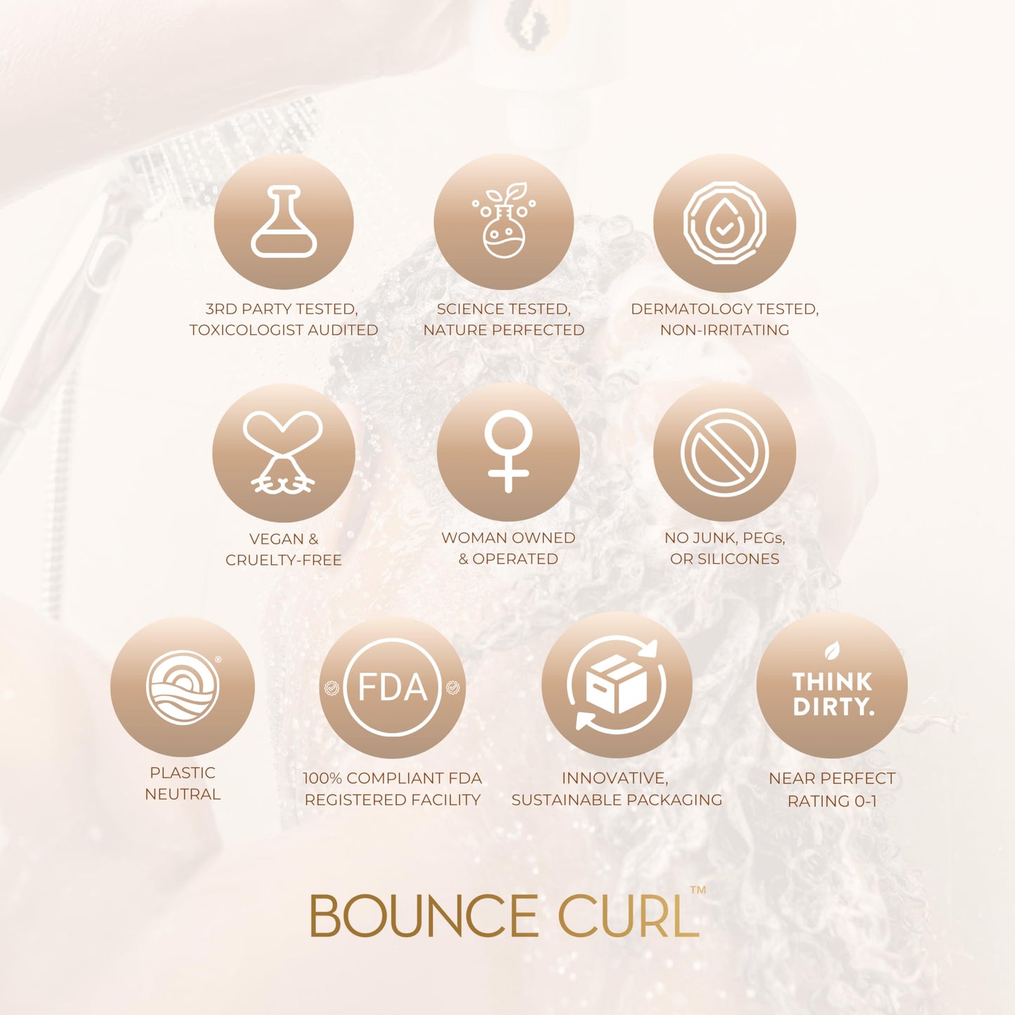 Bounce Curl Ayurvedic Deep Conditioner for Curly Wavy Coily Hair, Protein Free, Amla and Baobab Oil, Moisture and Detangling Treatment, Vegan, Silicone Free, Sulfate Free, 8 oz