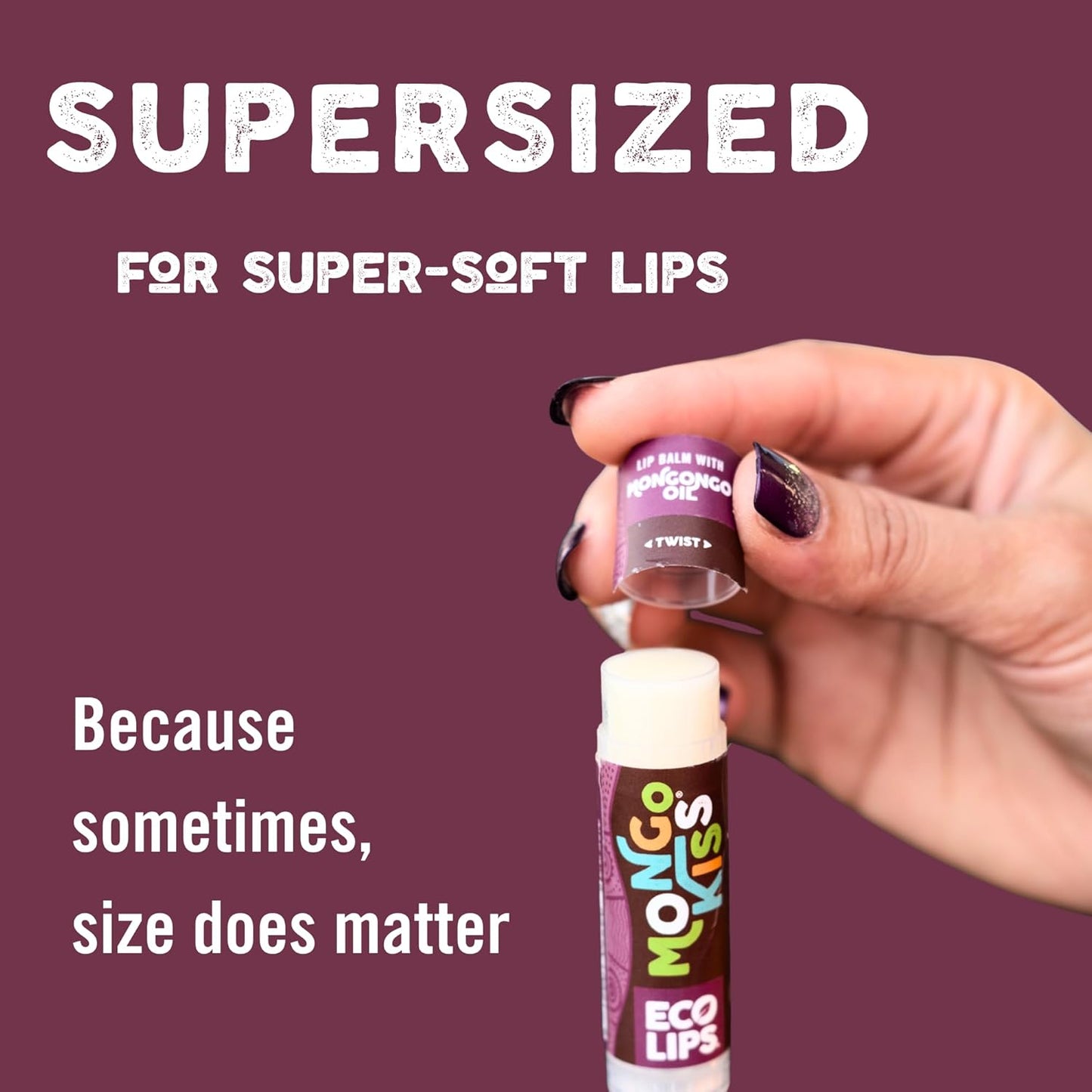 Eco Lips Mongo Kiss Organic Lip Balm 7-Pack | Nourishing Flavors: Blood Orange, Black Cherry & More