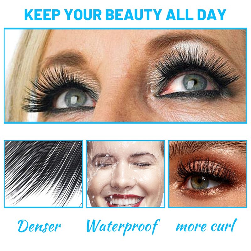 Mascara for Older Women 60 Plus, Mascara for Women over 60 with Thinning Lashes, Waterproof Mascaras Black, Hypoallergenic Tubing Black Volume and Length for Sensitive Eyes (2 Pack)