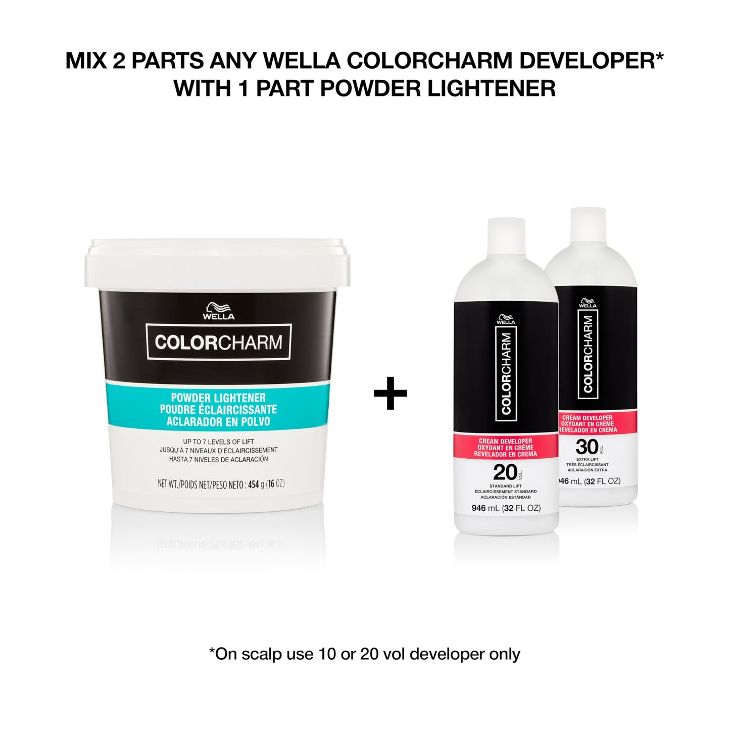 COLORCHARM Powder Hair Lightener | Up to 7 Levels of Lift | Dust Free | 16 Oz | Packaging May Vary