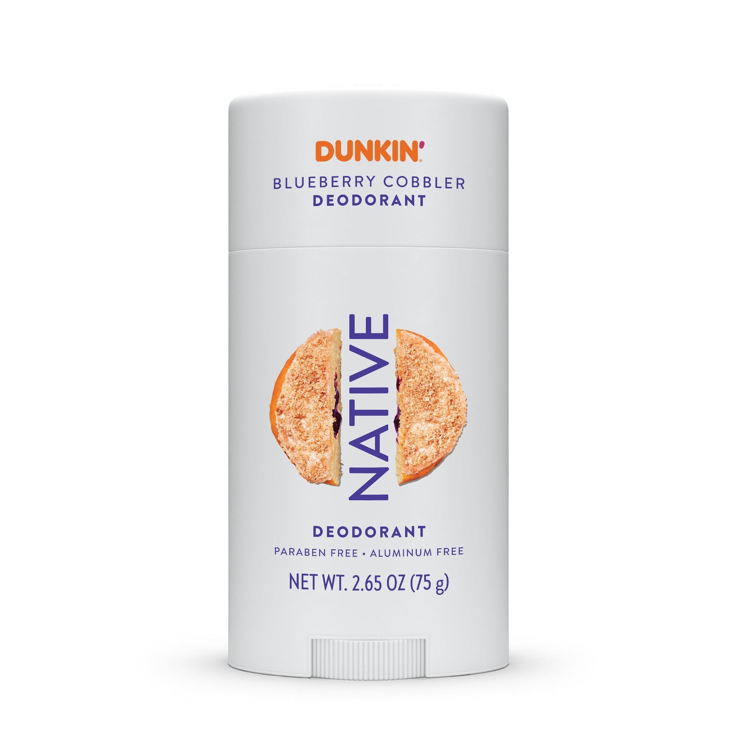Native Deodorant | Limited Dunkin Donuts Edition | Aluminum Free with Baking Soda, Probiotics, Coconut Oil and Shea Butter | Blueberry Cobbler 2.65oz