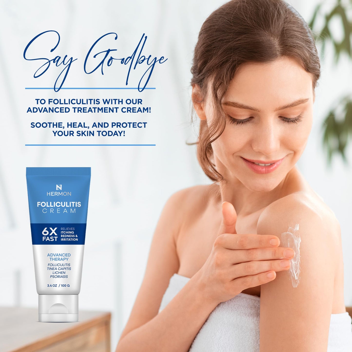 Hermon Folliculitis Cream: Effective for Folliculitis Scalp Face and Body 2Packs